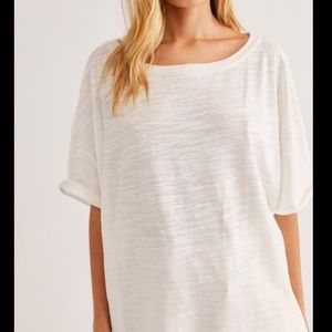 FREE PEOPLE WE THE FREE WHITE DAWSON OVERSIZED WASHED TEE …